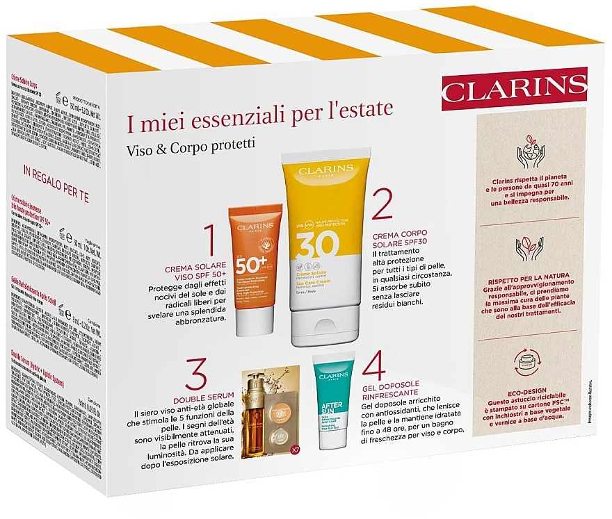 Set - Clarins Sun Body Expert (b/cr/150ml + f/cr/30ml + gel/8ml + f/ser/1pc) — photo N3