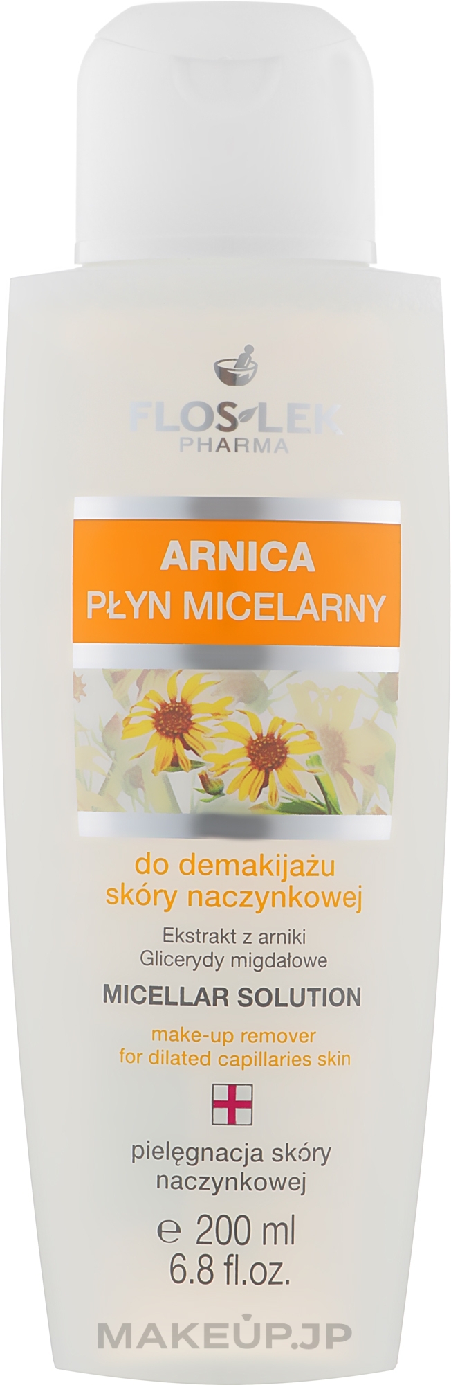 Micellar Makeup Remover "Arnica" for Skin Prone to Dilated Capillaries - Floslek Micellar Solution Make-Up Remover For Dilated Capillaries Skin — photo 200 ml