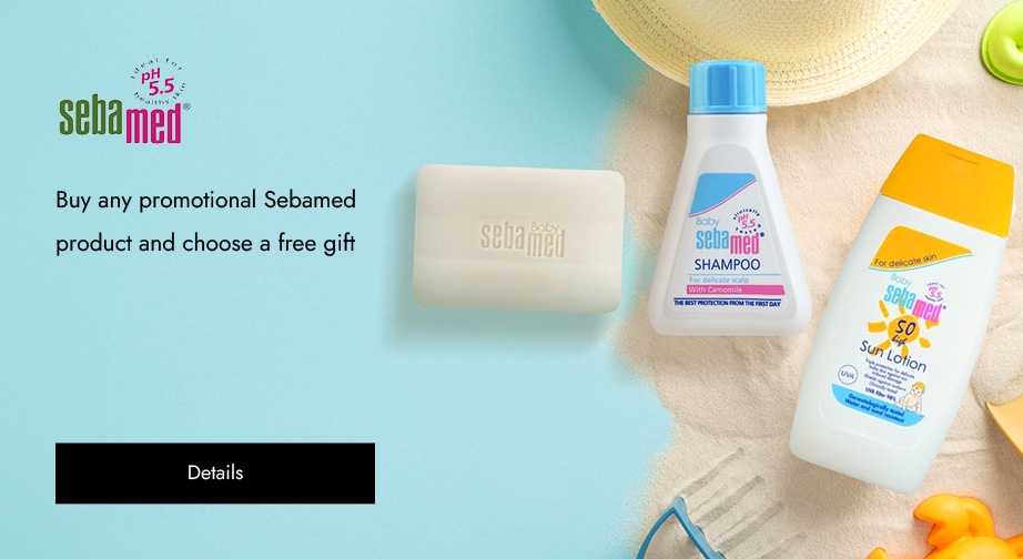 Buy any promotional Sebamed product and choose a free gift