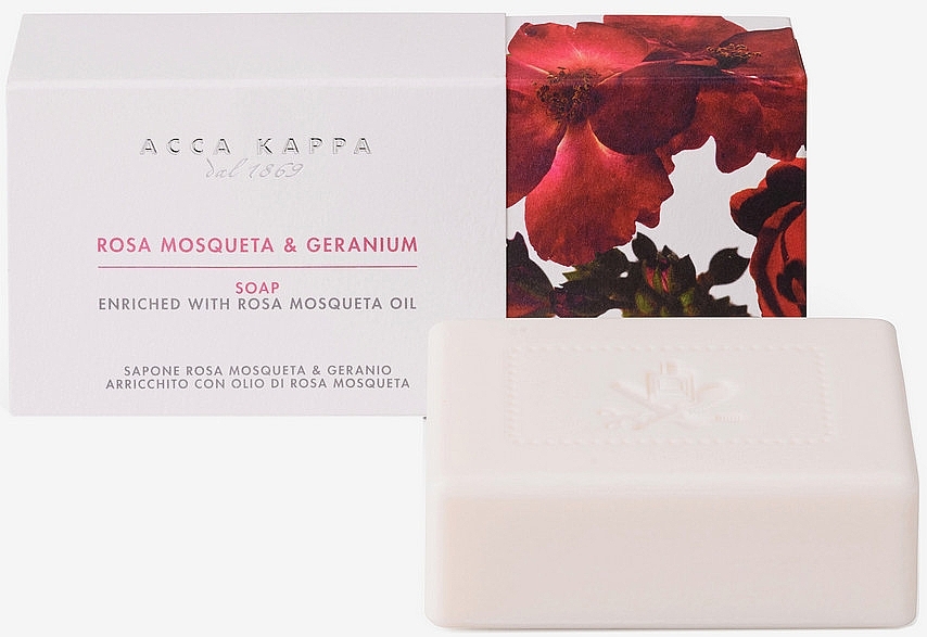 Rose & Geranium Soap - Acca Kappa Rosa Mosqueta & Geranium Soap — photo N1