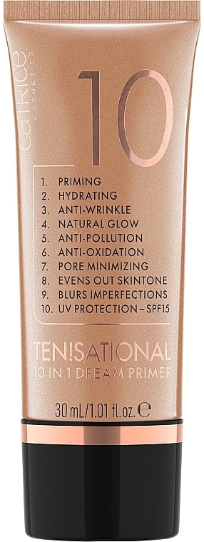 Face Primer - Catrice Ten! sational 10 in 1 Dream Warm Caramel Primer — photo N1