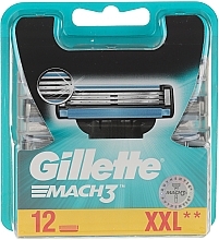Shaving Razor Rifills, 12 pcs. - Gillette Mach3 XXL — photo N16