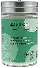 Mint Dental Powder, fluoride free - Apeiron Dental Powder Mint — photo N1