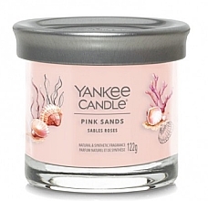 Scented Candle in Glass 'Pink Sands' - Yankee Candle Singnature Tumbler — photo N1