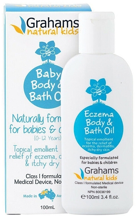 Baby Body and Bath Oil - Grahams Natural Kids Eczema Body & Bath Oil — photo N1