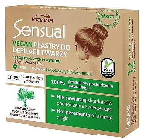 Depilatory Vegan Wax Strips for Face - Joanna Sensual Depilatory Vegan Wax Strips — photo N2