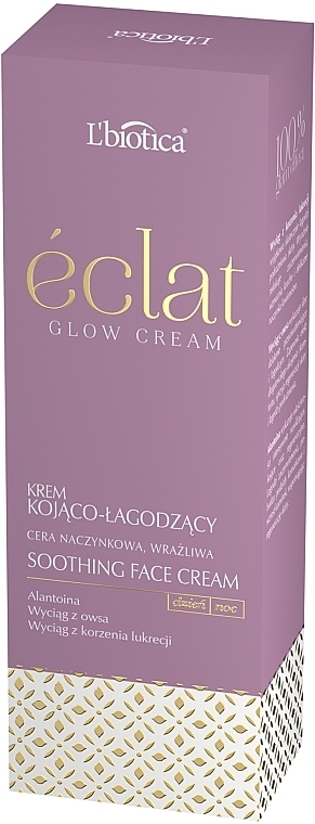 Soothing Face Cream - L'biotica Eclat Glow Face Cream Soothing Anti-Irritation — photo N4