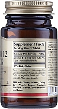 Dietary Supplement "Vitamin B12" 100 mcg - Solgar Vitamin B12 — photo N20