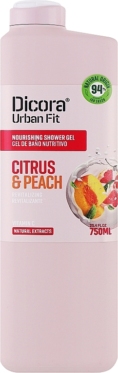 Shower Gel with Vitamin C "Lemon and Peach" - Dicora — photo N3