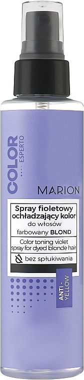 Anti-Yellow Toning Spray for Blonde Hair - Marion Color Toning Violet Spray For Dyed Blonde Hair — photo N1