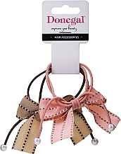 Fragrances, Perfumes, Cosmetics Elastic Hair Band Set, 2 pcs, pink & brown - Donegal (2pcs)