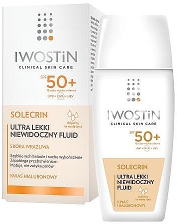 Face Fluid - Iwostin Solecrin Light Invisible Fluid SPF50 — photo N1