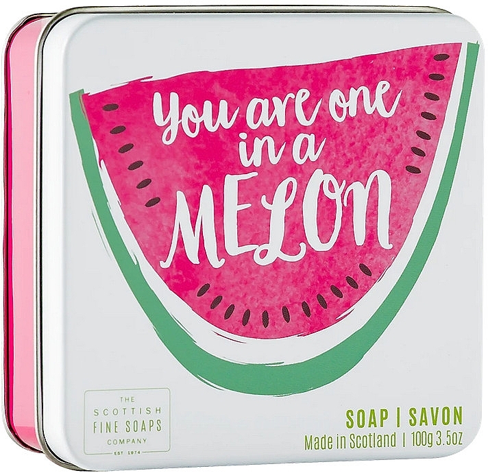 Melon Body Soap - Scottish Fine Soap in a Tin Fruits Melon Soap — photo N1