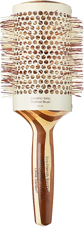 Bamboo Thermo Brush, d.63 - Olivia Garden Healthy Hair Eco-Friendly Bamboo Brush — photo N1