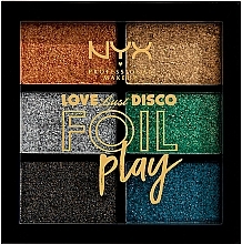 Fragrances, Perfumes, Cosmetics Makeup Pigments Palette - NYX Professional Makeup Love Lust Disco Foil Play Pigment Palette