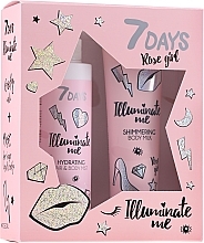 Fragrances, Perfumes, Cosmetics Set - 7 Days Illuminate Me Rose Girl (b/milk/150ml + mist/180ml)