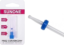 Fragrances, Perfumes, Cosmetics Ceramic Nail Drill CK2 'Small Ball', medium, blue - Sunone