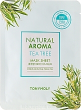 Fragrances, Perfumes, Cosmetics Face Sheet Mask with Tea Tree Extract - Tony Moly Natural Aroma Tea Tree Oil Mask