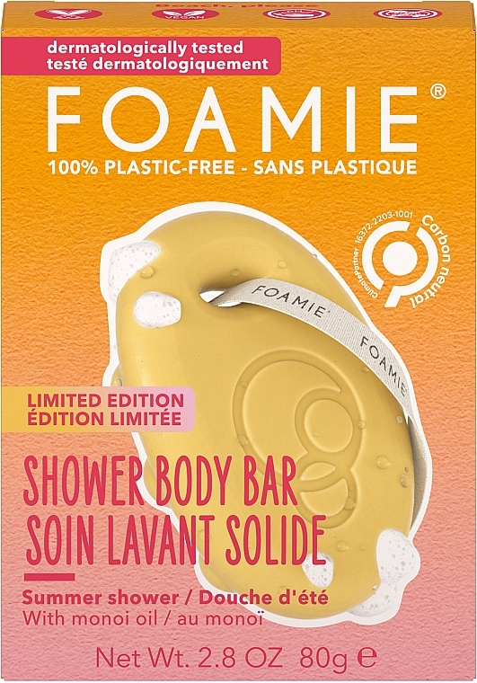 2in1 Shower Gel - Foamie Shower Body Bar Beach Please — photo N1