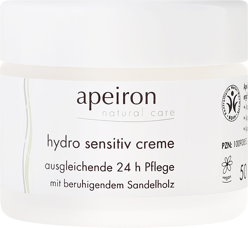 Sensitive Skin Moisturizing Cream - Apeiron Hydro Sensitiv Cream 24h  — photo N2