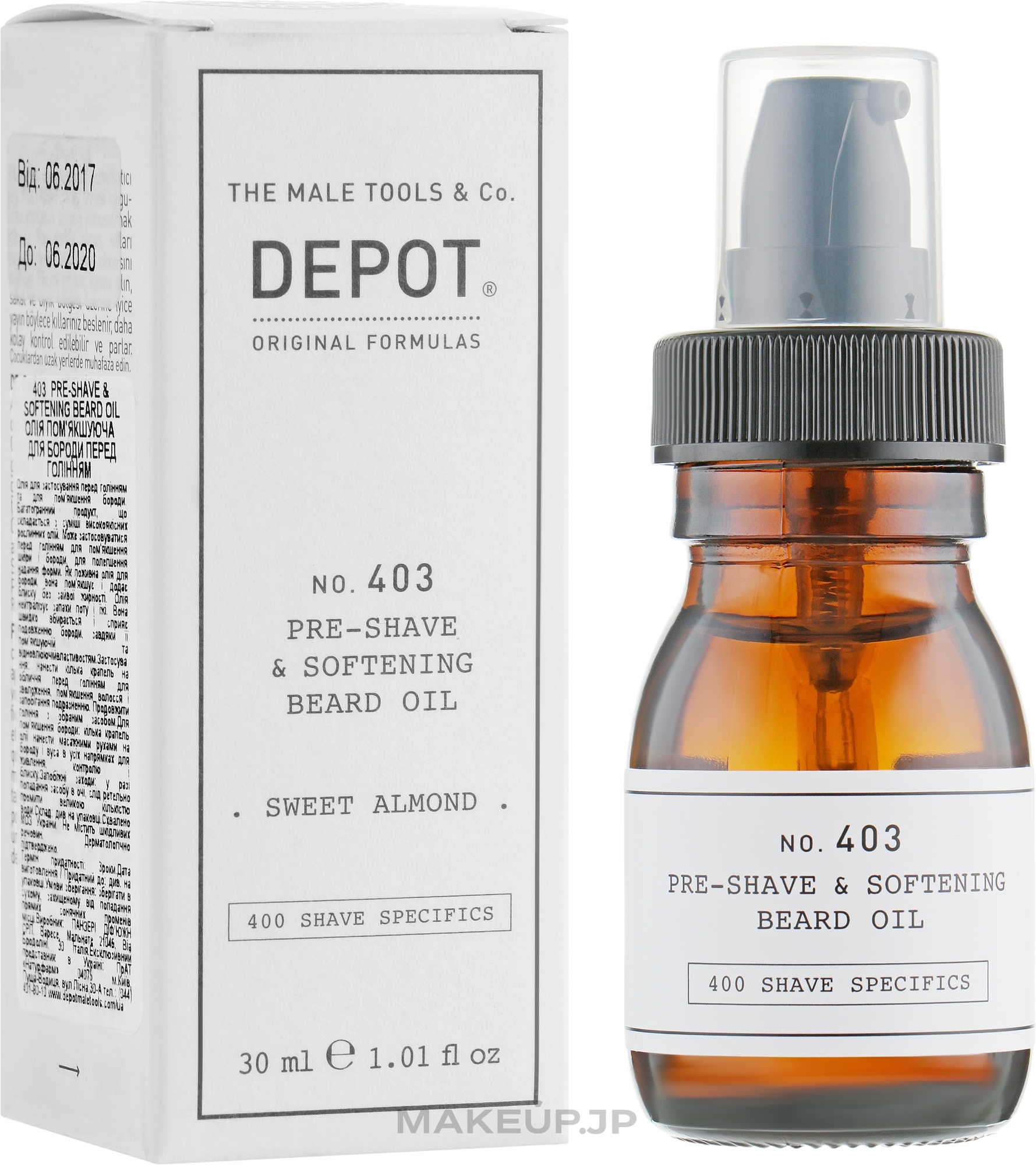 Softening Beard Oil - Depot Shave Specifics 403 Pre-Shave & Softening Beard Oil — photo 30 ml