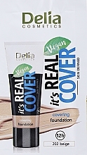 GIFT! Foundation - Delia It's Real Cover Covering Foundation (sample) — photo N1