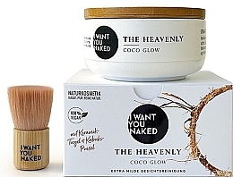 The Heavenly Coco Glow Face Soap with Kabuki Brush - I Want You Naked Extra Mild Facial Cleansing — photo N1