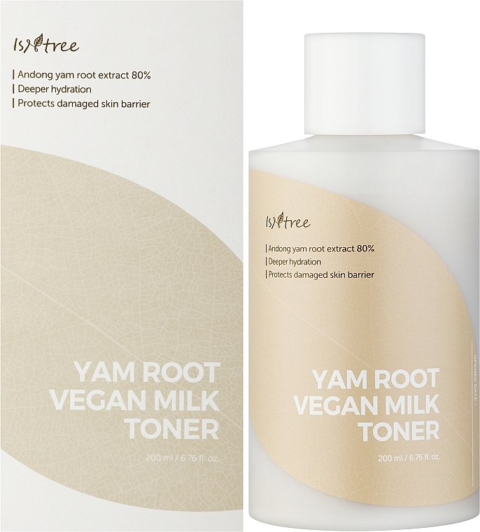 Moisturizing Wild Yarrow Root Tonic - IsnTree Yam Root Vegan Milk Toner — photo N2