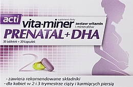 Dietary Supplement - Aflofarm Acti Vita-Miner Prenatal + DHA — photo N4