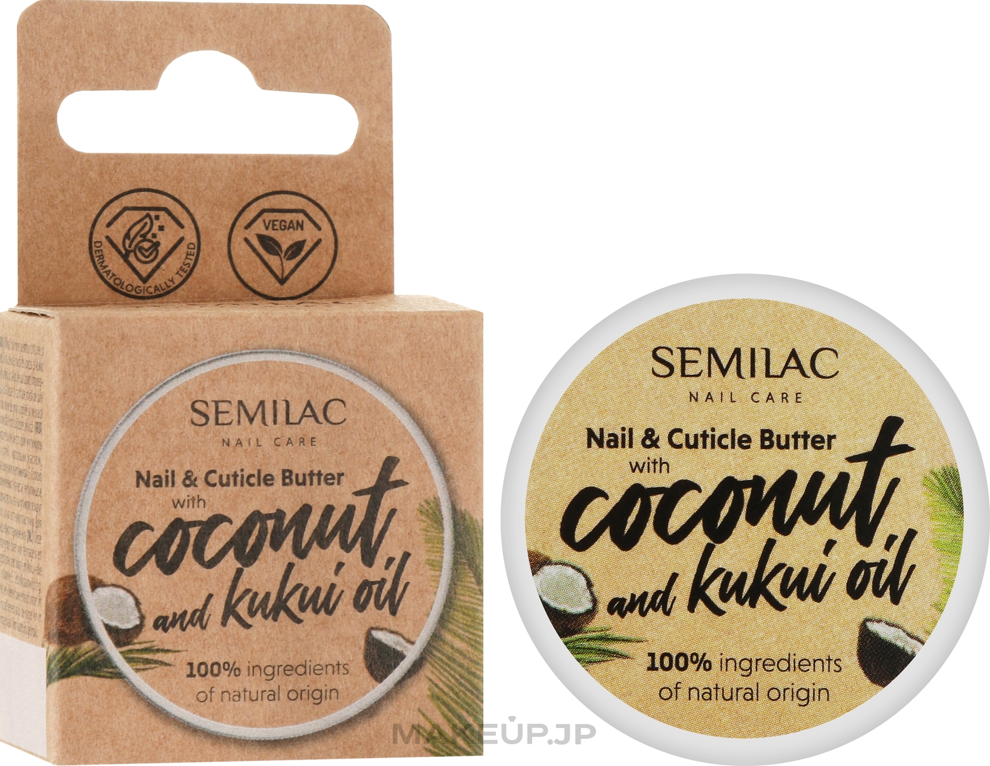 Cuticle and Nail Oil with Coconut - Semilac Nail Care Coconut and Kukui Oil — photo 12 g