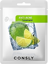 Fragrances, Perfumes, Cosmetics Anti-Inflammatory Sheet Mask with Calamansi Extract - Consly Calamansi Anti-Acne Mask Pack