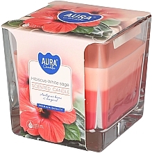 Fragrances, Perfumes, Cosmetics Hibiscus & White Sage Scented Candle in Glass - Bispol Scented Candle