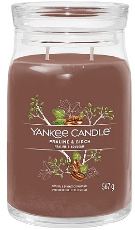 Scented Candle in Jar 'Praline & Birch', 2 wicks - Yankee Candle Singnature — photo N4