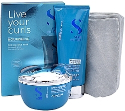 Fragrances, Perfumes, Cosmetics Set - Alfaparf Milano Semi Di Lino Curls (h/cond/200ml + g/mask/200ml + towel)