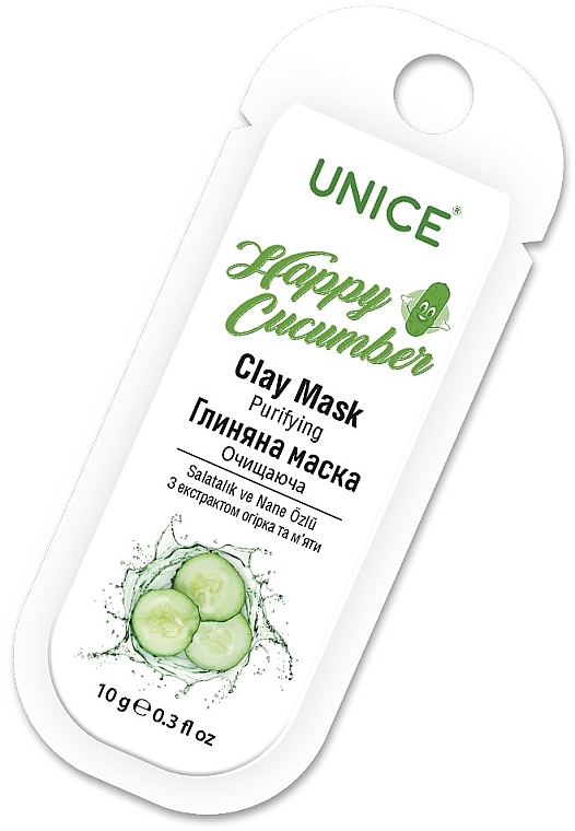 Mud Mask with Cucumber Extract - Unice Heppy Cucumber Clay Mask — photo N1