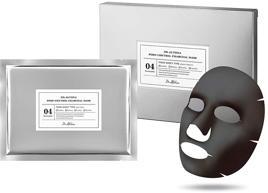Facial Sheet Mask - Dr. Althea Pore-Control Charcoal Mask — photo N12