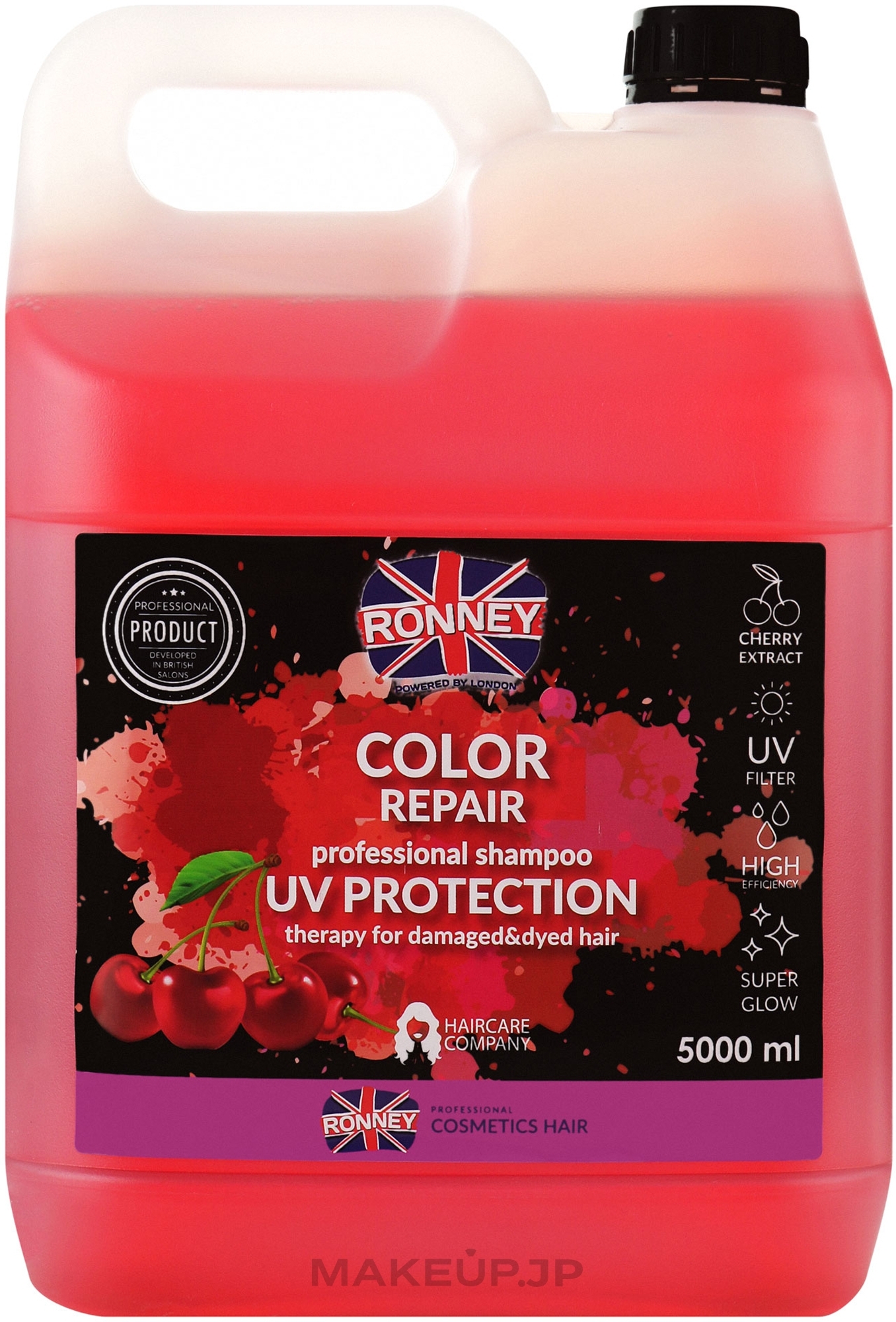 Shampoo for Colored Hair - Ronney Professional Shampoo Color Protect Cherry Fragrance — photo 5000 ml