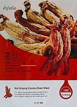 Fragrances, Perfumes, Cosmetics Ginseng Essence Sheet Mask - Esfolio Red Ginseng Essence Mask Sheet