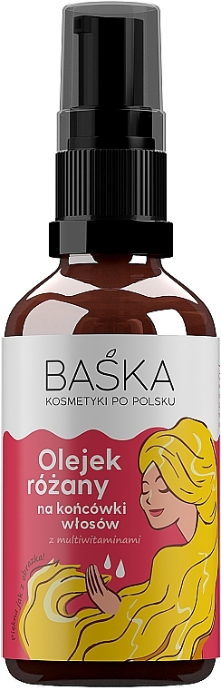 Multivitamin Oil for Hair Ends 'Rose' - Baska — photo N1