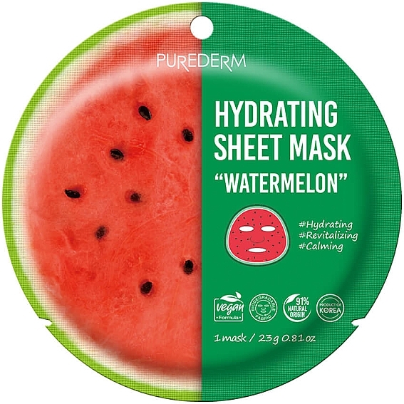 ウォーターメロン 保湿シートマスク - Purederm Hydrating Sheet Mask — photo N1