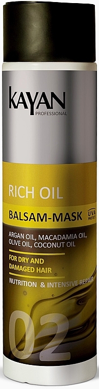 Dry & Damaged Hair Balm Mask - Kayan Professional Rich Oil Balsam-Mask — photo N2