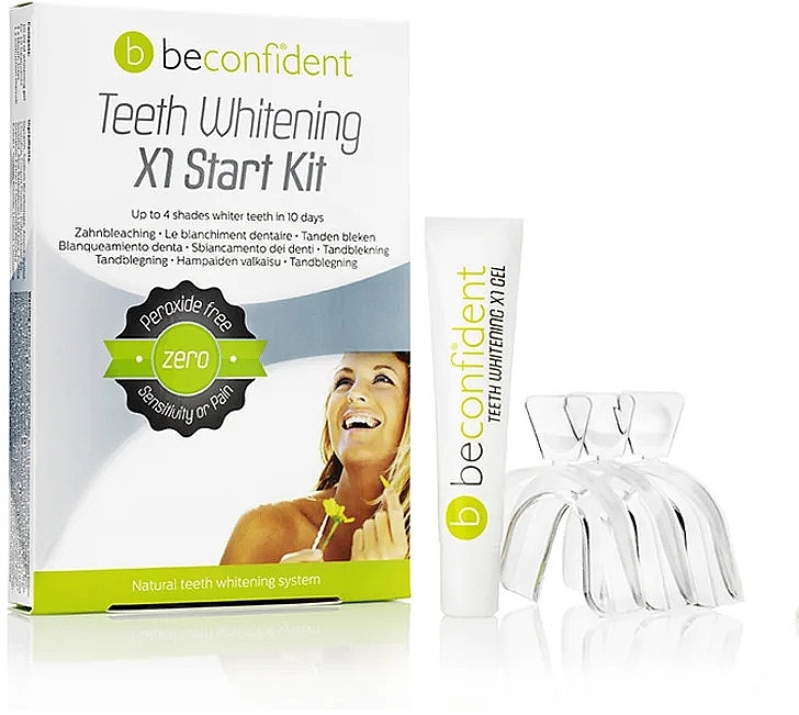 Set - Beconfident Teeth Whitening X1 Start Kit (teeth/gel/10ml + tray/3pcs) — photo N5