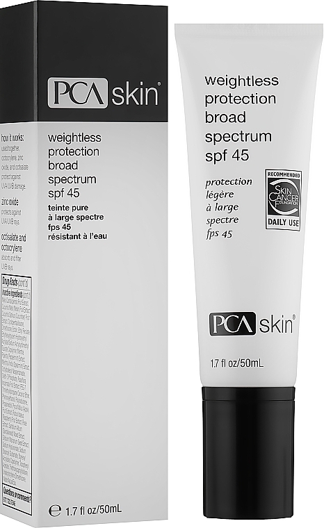 Facial Sunscreen SPF45 - PCA Skin Weightless Protection Broad Spectrum SPF 45 — photo N10