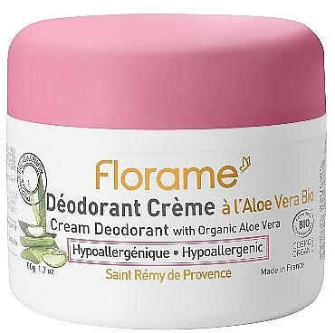 Aloe Vera Cream Deodorant - Florame Cream Deodorant with Organic Aloe Vera — photo N1