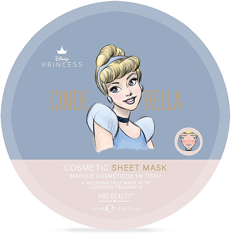 Relaxing Sheet Mask - Mad Beauty Pure Princess Relaxing Sheet Mask Cinderella — photo N2