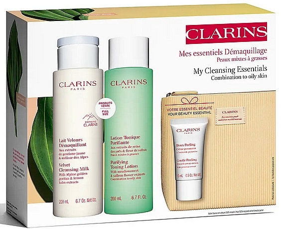 Set - Clarins My Cleansing Essentials (f/lmilk/200ml + f/lot/200ml + f/cr/15ml + makeup/bag) — photo N4