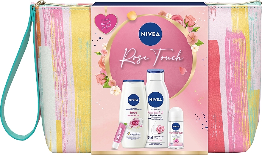 Set, 5 products - Nivea Rose Touch Set — photo N1