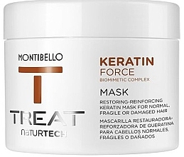 Revitalizing Keratin Mask for Normal, Brittle & Damaged Hair - Montibello Treat NaturTech Keratin Force Mask — photo N1