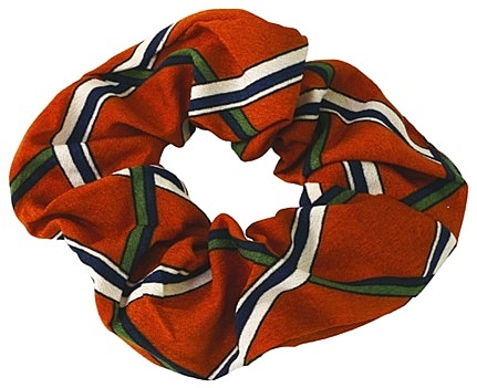 Scrunchie, orange with multicolored stripes - Lolita Accessories — photo N4