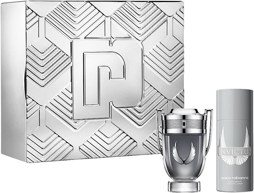 Paco Rabanne Invictus Platinum - Set (edp/100ml + deo/150ml) — photo N1